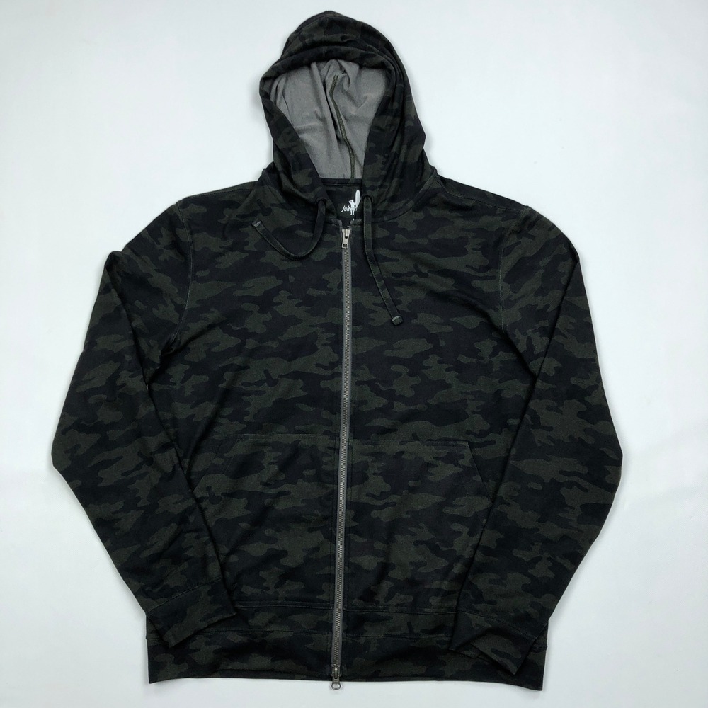 Johnnie-O Mens Pine Ranch Camo Full Zip Hoodie JMKO3200 Green Sweatshirt